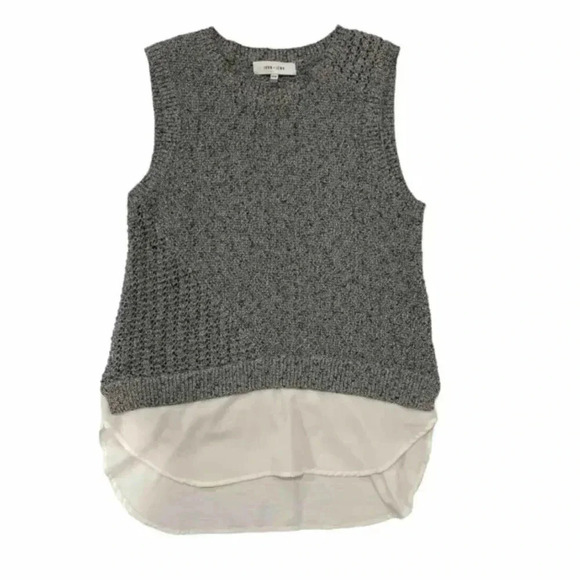 John + Jenn Sweaters - John + Jenn Layerd Knit Sweater Vest Womens Size Medium Black/grey Knit